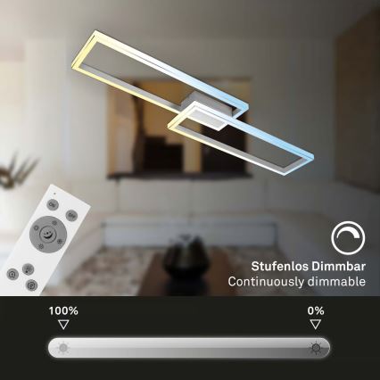 Briloner 3761019 - Hämardatav LED-laelamp LED/45W/230V 2700-6500K mattkroom + kaugjuhtimispult