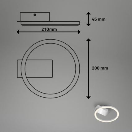 Briloner 3778-014 - LED laevalgusti FRAME LED/5W/230V, läbimõõt 20 cm, mattkroom
