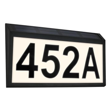 Briloner 3797015 - LED päikeseenergial töötav majanumber LED/0,5W/1,2V 1200 mAh IP44