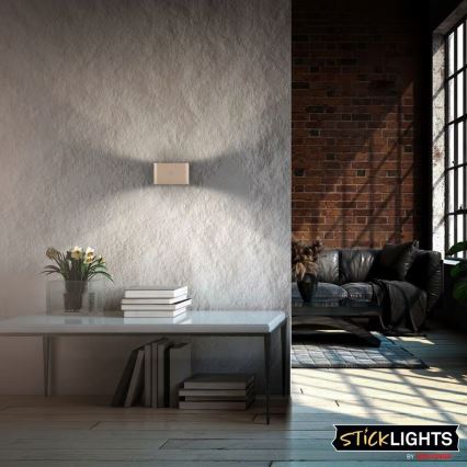 Briloner 3878011 - LED-laetav seinavalgusti liikumis- ja hämarussensoriga CHAT LED/3W/5V 2000 mAh beež