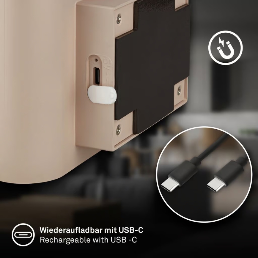 Briloner 3878011 - LED-laetav seinavalgusti liikumis- ja hämarussensoriga CHAT LED/3W/5V 2000 mAh beež