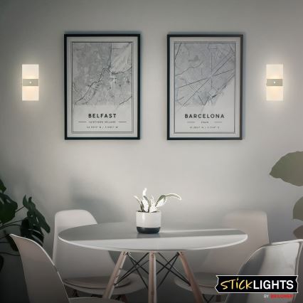 Briloner 3888012 - laetav LED-seinavalgusti AURA, liikumis- ja hämarussensoriga, LED 2,5 W/5 V, 1800 mAh, mattkroom