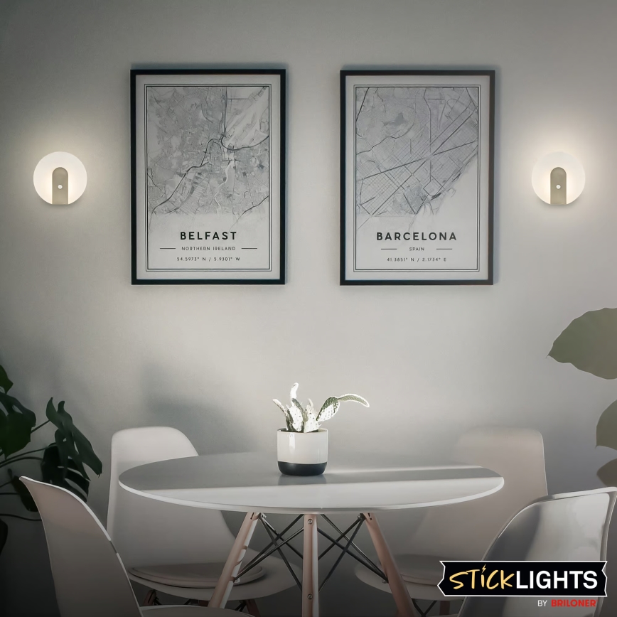 Briloner 3889012 - LED laetav seinavalgusti liikumis- ja hämarusanduriga TARO LED/2,5W/5V 1800 mAh mattkroom