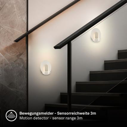 Briloner 3889012 - LED laetav seinavalgusti liikumis- ja hämarusanduriga TARO LED/2,5W/5V 1800 mAh mattkroom