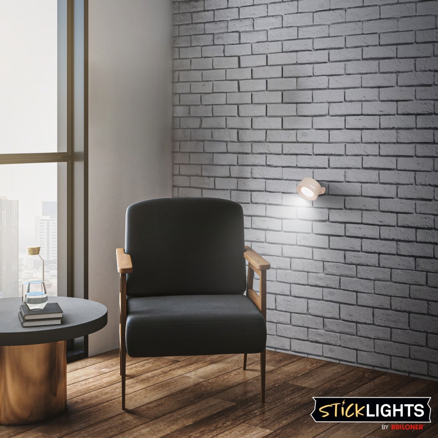 Briloner 3896011 - LED hämardatav laetav seinavalgusti TARI LED/1,6W/5V 1500 mAh beež