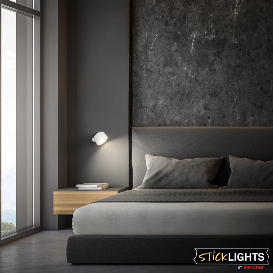 Briloner 3896016 - hämardatav laetav LED-seinalamp TARI LED/1,6W/5V 1500 mAh valge