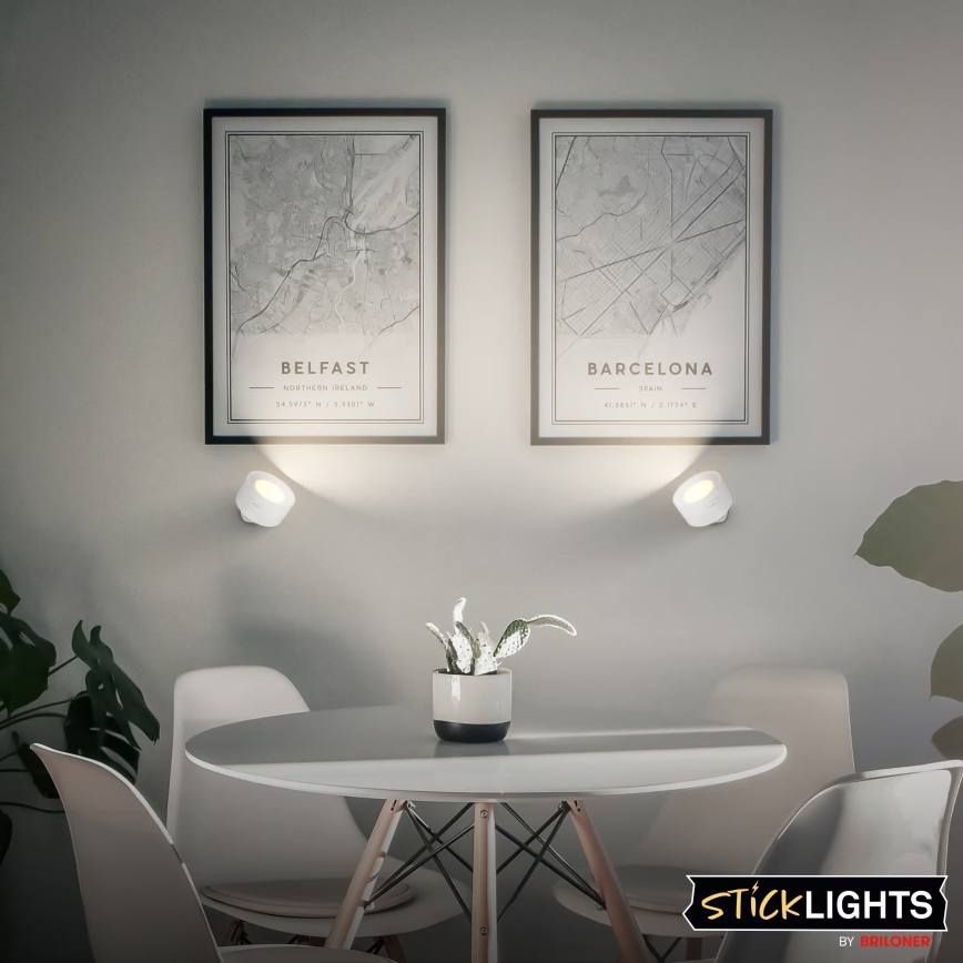 Briloner 3896016 - hämardatav laetav LED-seinalamp TARI LED/1,6W/5V 1500 mAh valge