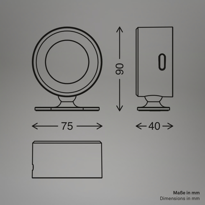 Briloner 3896016 - hämardatav laetav LED-seinalamp TARI LED/1,6W/5V 1500 mAh valge