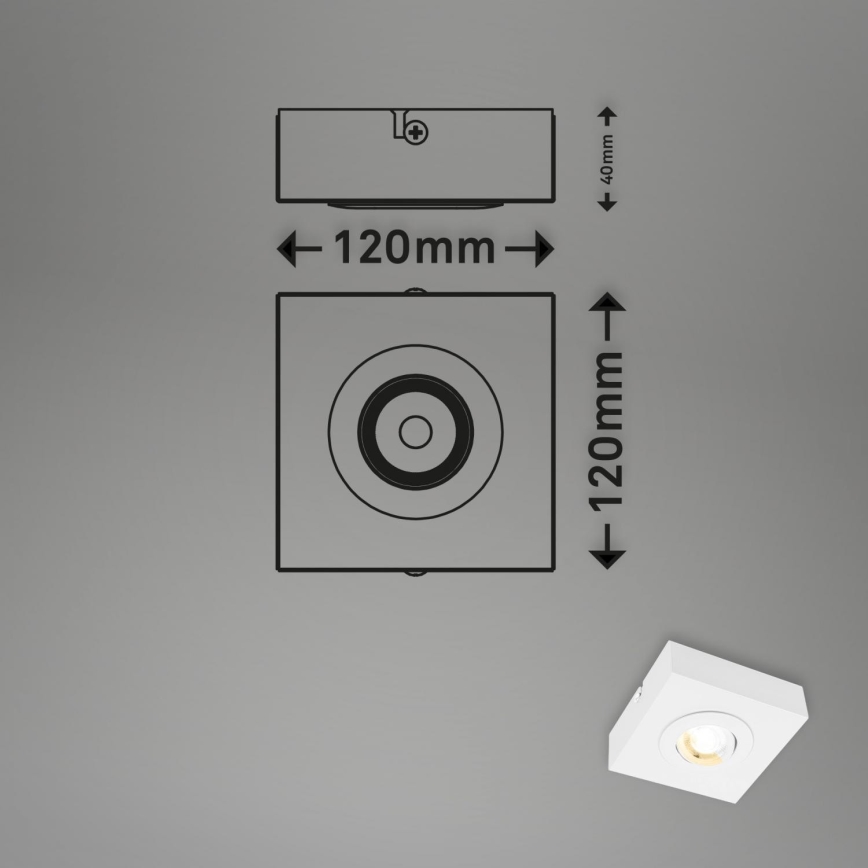 Briloner 3996016 - LED Kohtvalgusti CTS LED/4W/230V 2700/4000K valge