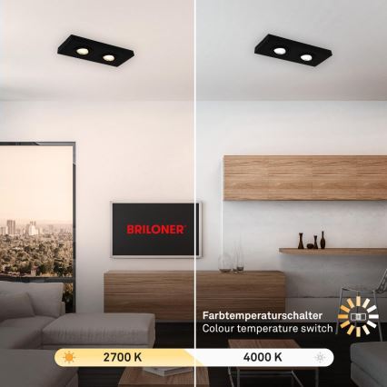 Briloner 3996025 - LED Kohtvalgusti CTS 2xLED/4W/230V 2700/4000K must