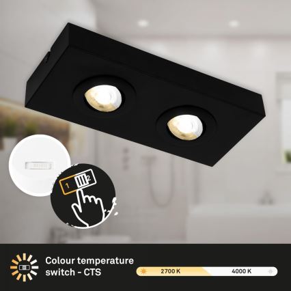Briloner 3996025 - LED Kohtvalgusti CTS 2xLED/4W/230V 2700/4000K must