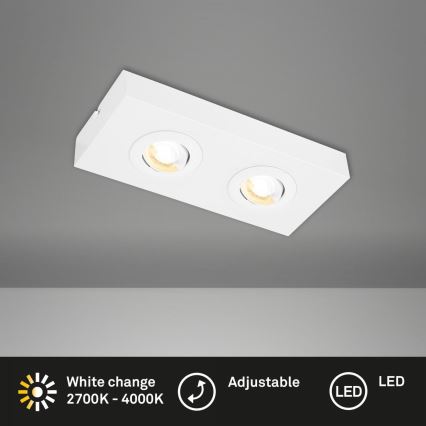 Briloner 3996026 - LED Kohtvalgusti CTS 2xLED/4W/230V 2700/4000K valge