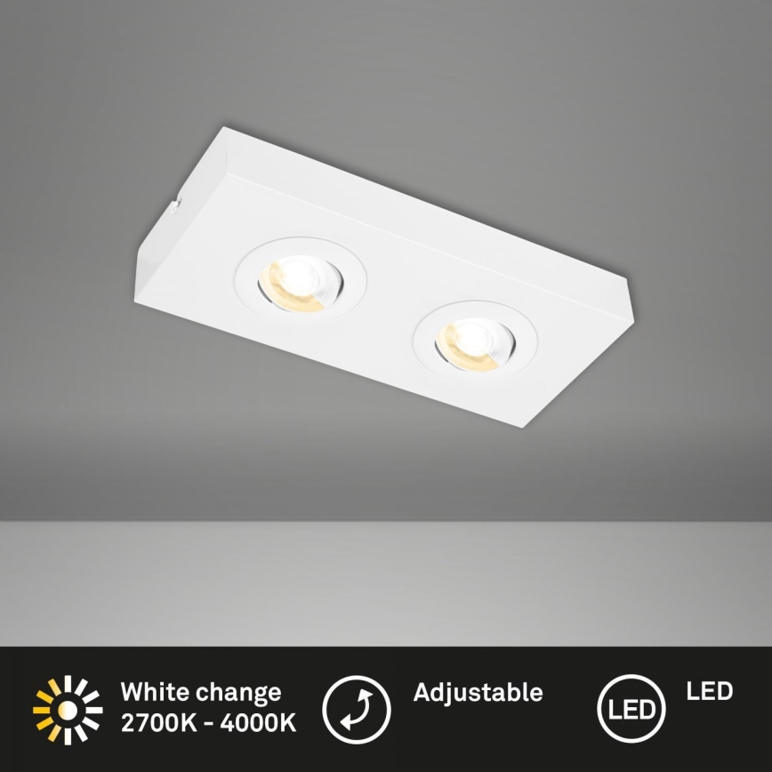 Briloner 3996026 - LED Kohtvalgusti CTS 2xLED/4W/230V 2700/4000K valge