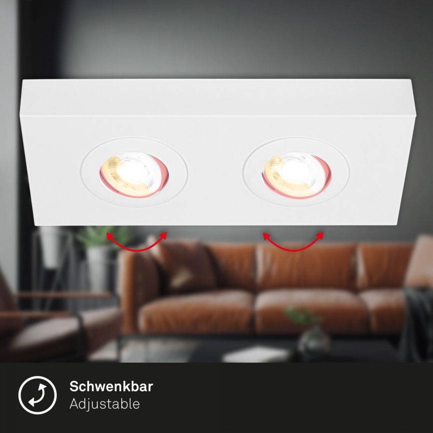Briloner 3996026 - LED Kohtvalgusti CTS 2xLED/4W/230V 2700/4000K valge