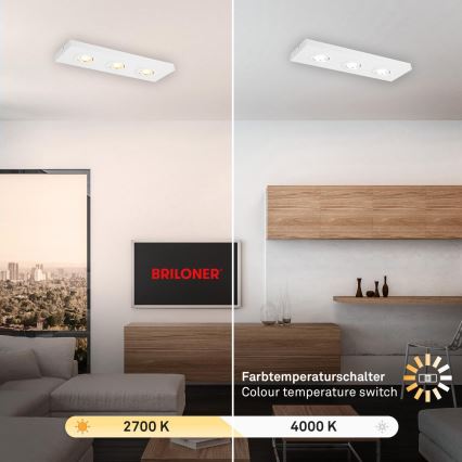 Briloner 3996036 - LED Kohtvalgusti CTS 3xLED/4W/230V 2700/4000K valge