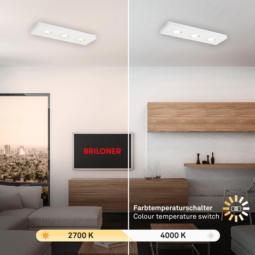 Briloner 3996036 - LED Kohtvalgusti CTS 3xLED/4W/230V 2700/4000K valge