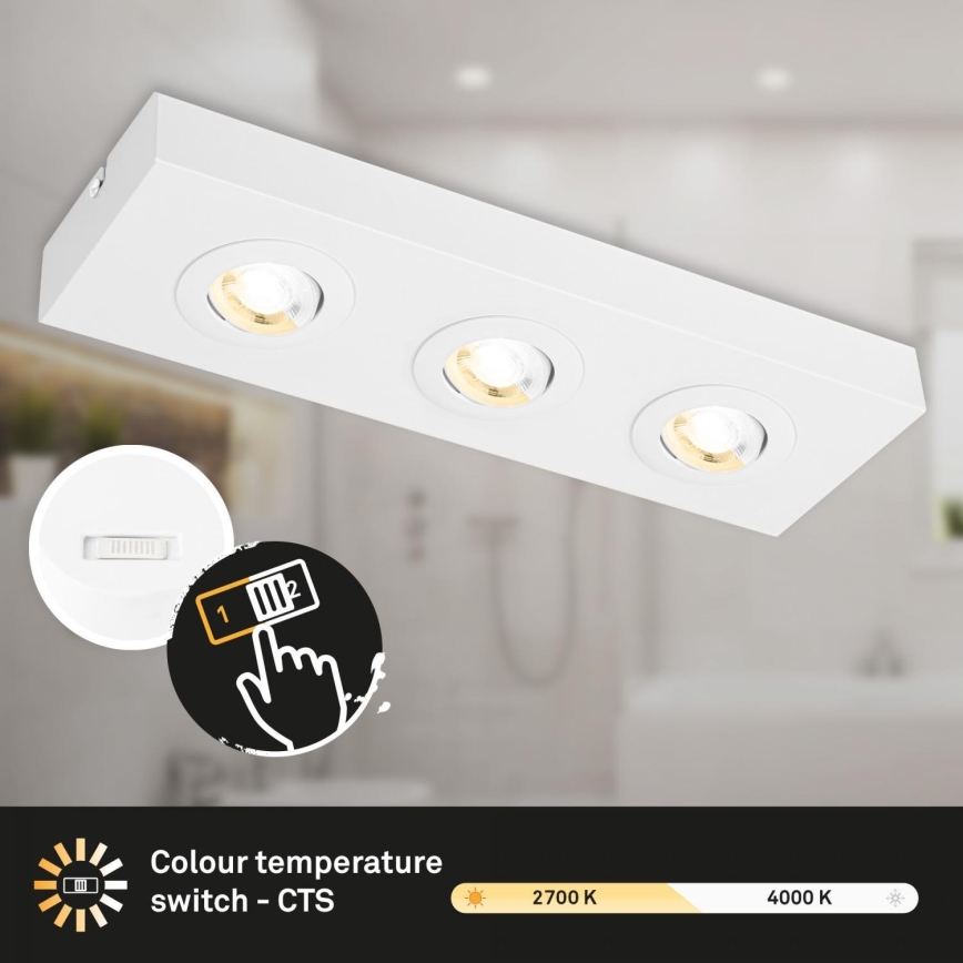 Briloner 3996036 - LED Kohtvalgusti CTS 3xLED/4W/230V 2700/4000K valge