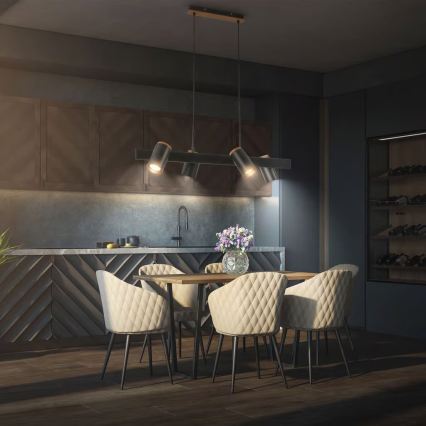 Briloner 4059045 - Rippvalgusti ERA kaabliga 4xGU10/10W/230V must