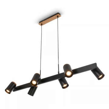 Briloner 4059065 - Rippvalgusti kaabliga ERA 6xGU10/10W/230V must