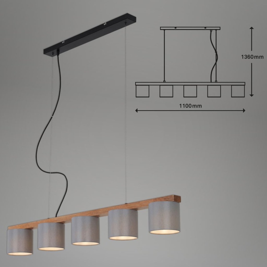 Briloner 4075-054 - kaabliga rippvalgusti 5xE14/25W/230V