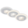 Briloner 7039034 - KOMPLEKT 3xLED vannitoa süvistatavad laevalgustid 3xLED/5W/230V IP44 mattkroom