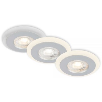 Briloner 7039034 - KOMPLEKT 3xLED vannitoa süvistatavad laevalgustid 3xLED/5W/230V IP44 mattkroom