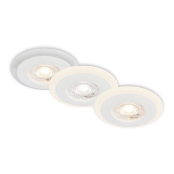 Briloner 7039036 - KOMPLEKT 3xLED vannitoa süvistatav laevalgusti 3xLED/5W/230V IP44 valge
