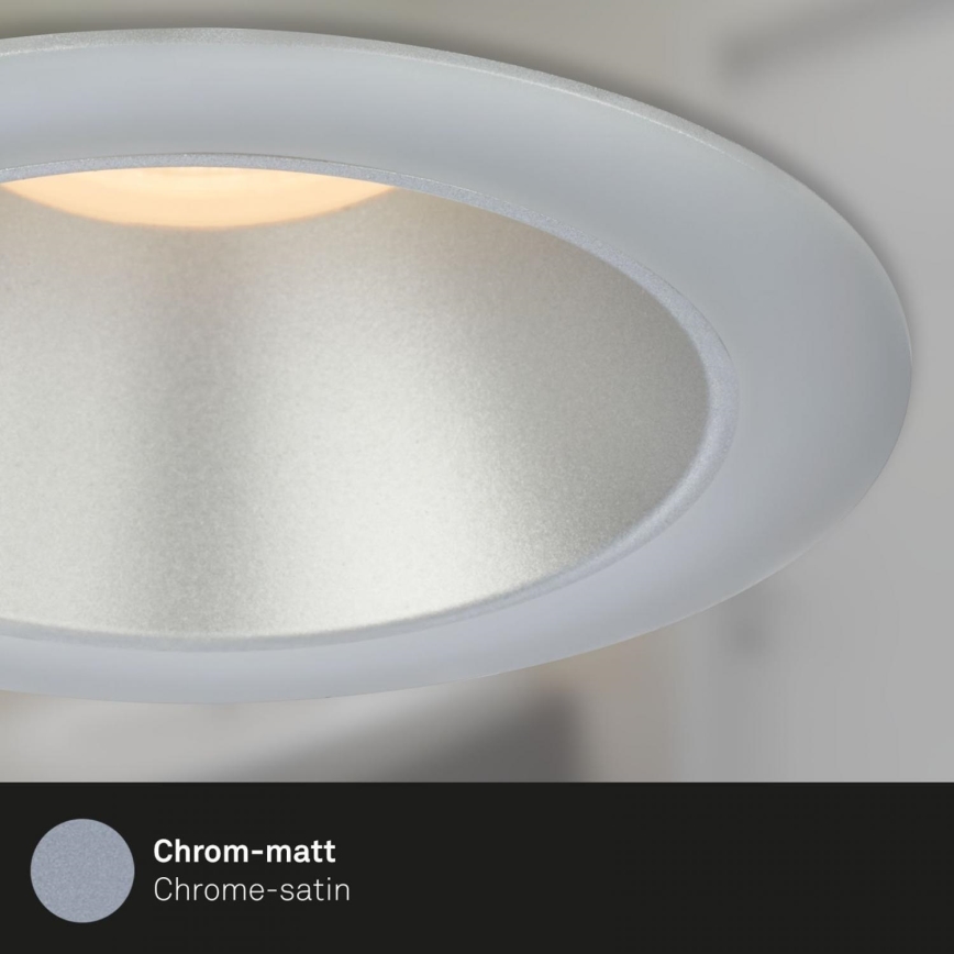 Briloner 7041-034 - KOMPLEKT 3x LED Süvistatav valgusti vannituppa LED/4,9W/230V IP44 hõbedane
