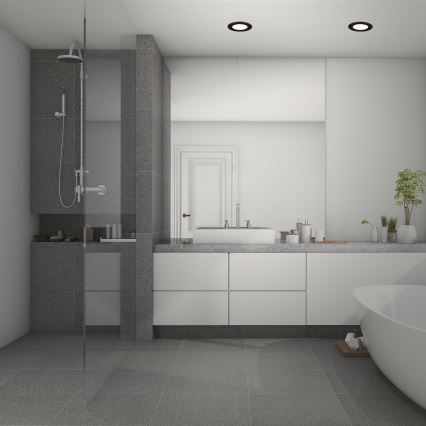 Briloner 7049015 - LED hämardatav vannitoa süvistatav laevalgusti LED/6W/230V 3000K IP44 must