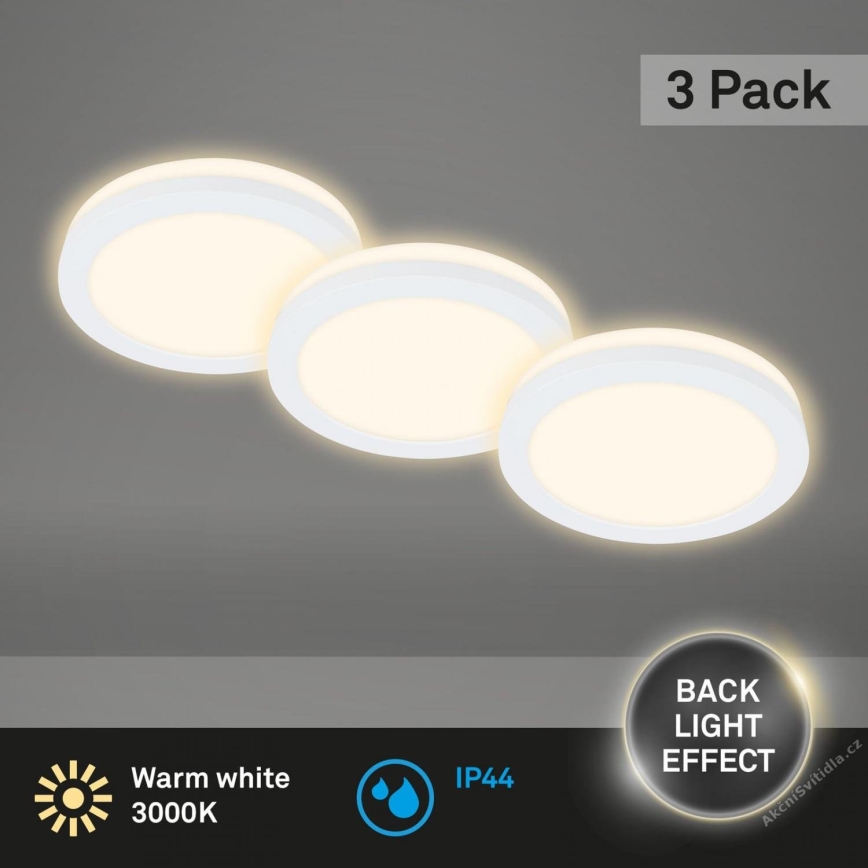 Briloner 7055-036 - KOMPLEKT 3x LED Süvistatav valgusti vannituppa LED/3W/230V IP44