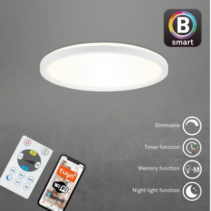 Briloner 7058-016 - LED Hämardatav valgusti SLIM LED/18W/230V 2700-6500K Wi-Fi Tuya + kaugjuhtimispult