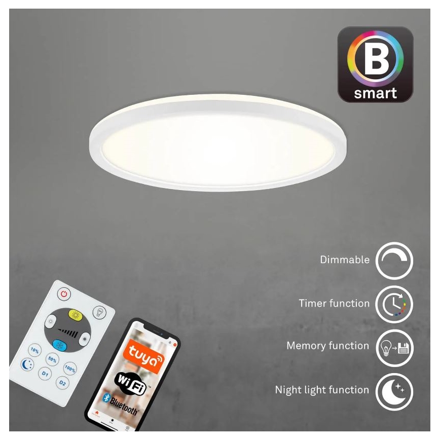 Briloner 7058-016 - LED Hämardatav valgusti SLIM LED/18W/230V 2700-6500K Wi-Fi Tuya + kaugjuhtimispult