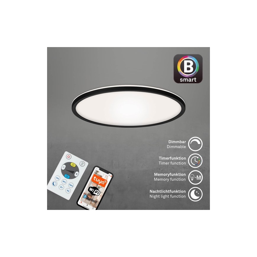 Briloner 7059-015 - LED Hämardatav laevalgusti SLIM LED/22W/230V 2700-6500K Wi-Fi Tuya + kaugjuhtimispult