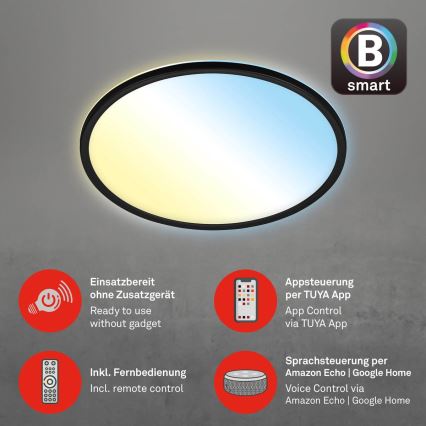 Briloner 7059-015 - LED Hämardatav laevalgusti SLIM LED/22W/230V 2700-6500K Wi-Fi Tuya + kaugjuhtimispult