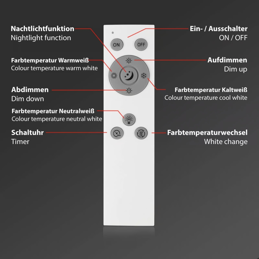 Briloner 7060-015 - LED hämardatav pinnapealne SLIM-paneel LED/22W/230V 2700-6500K 42x42 cm must Wi-Fi Tuya + kaugjuhtimispult