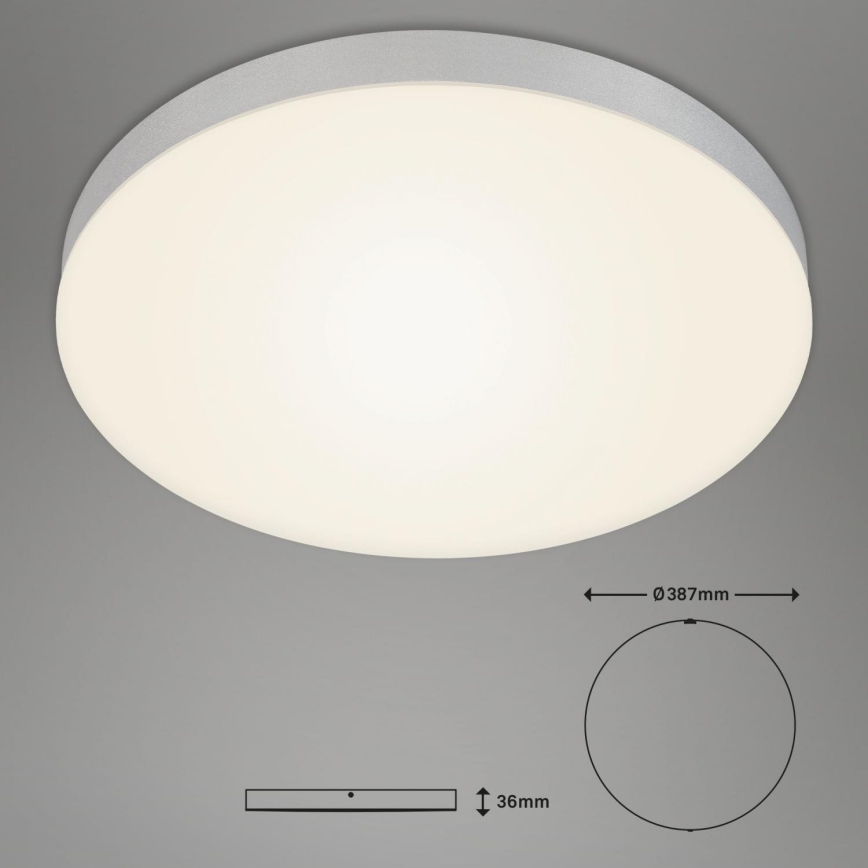 Briloner 7068-014 - LED Laevalgusti FLAME LED/24,5W/230V 3000K d. 38 cm hõbedane