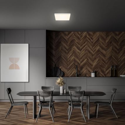 Briloner 7071-014 - LED Laevalgusti FLAME LED/21W/230V 3000K 28,7x28,7 cm hõbedane