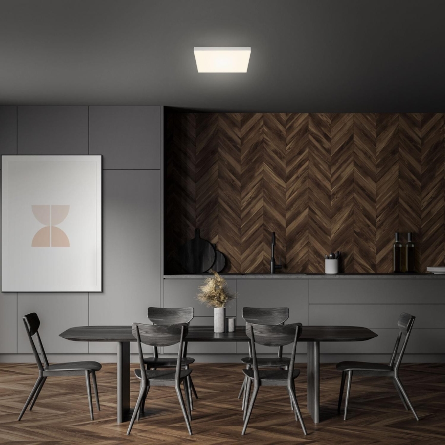 Briloner 7071-014 - LED Laevalgusti FLAME LED/21W/230V 3000K 28,7x28,7 cm hõbedane