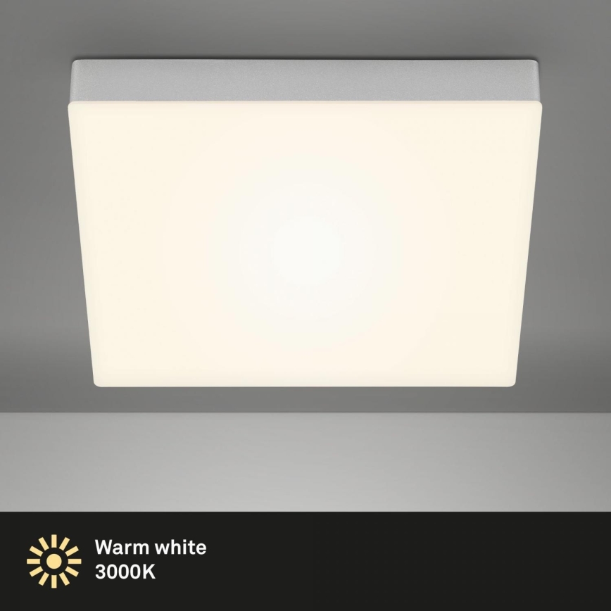 Briloner 7071-014 - LED Laevalgusti FLAME LED/21W/230V 3000K 28,7x28,7 cm hõbedane