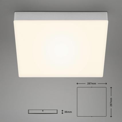 Briloner 7071-014 - LED Laevalgusti FLAME LED/21W/230V 3000K 28,7x28,7 cm hõbedane