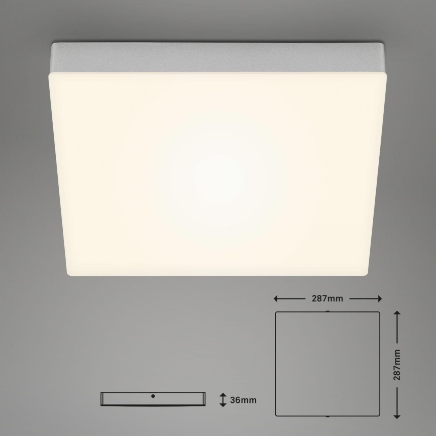 Briloner 7071-014 - LED Laevalgusti FLAME LED/21W/230V 3000K 28,7x28,7 cm hõbedane