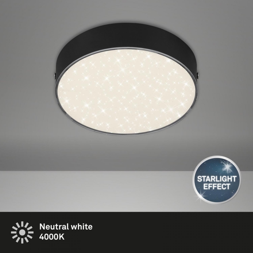 Briloner 7072-415 - LED Laevalgusti STAR SKY LED/11W/230V 4000K d. 15 cm must