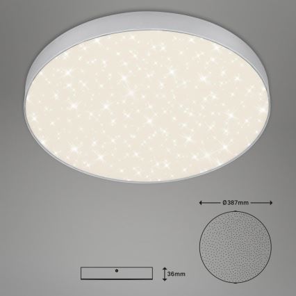 Briloner 7075-414 - LED Laevalgusti STAR SKY LED/24,5W/230V 4000K d. 38 cm hõbedane