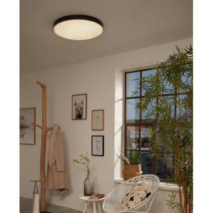 Briloner 7075-415 - LED Laevalgusti STAR SKY LED/24,5W/230V 4000K d. 38 cm must