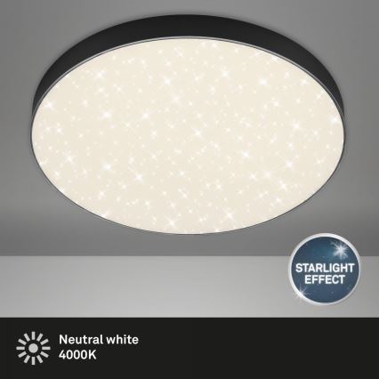 Briloner 7075-415 - LED Laevalgusti STAR SKY LED/24,5W/230V 4000K d. 38 cm must