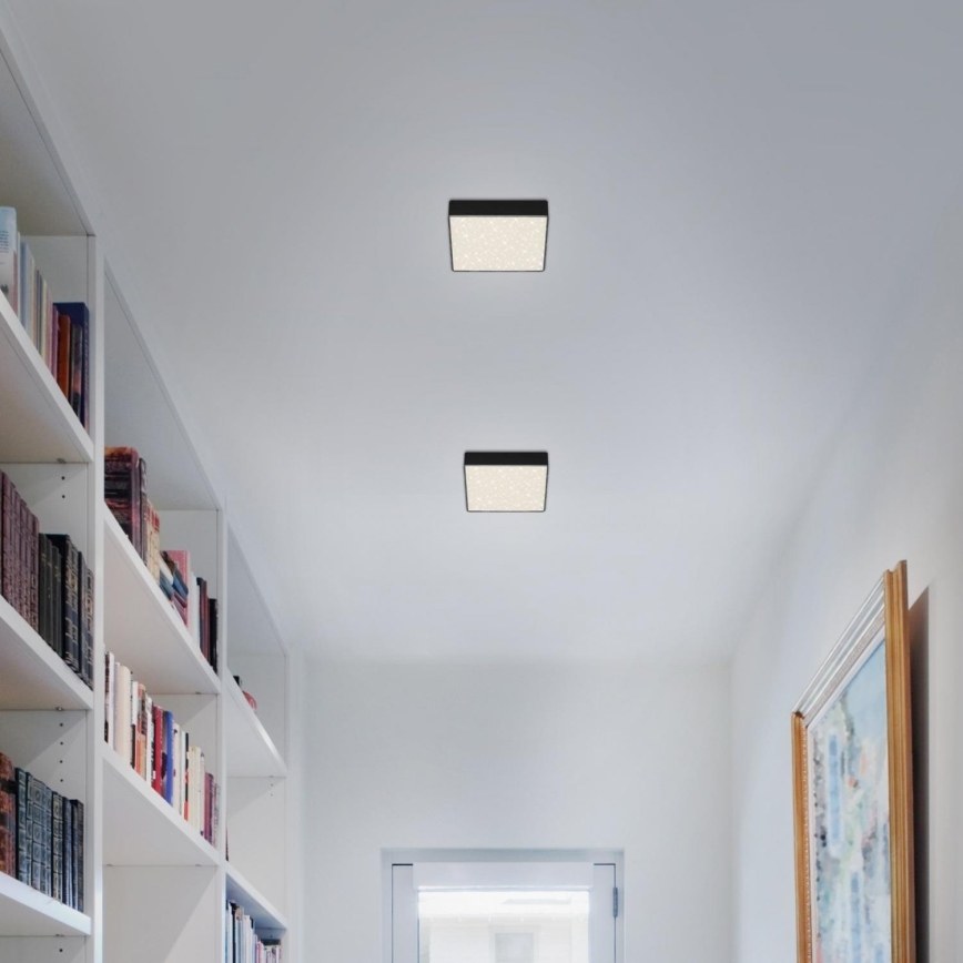 Briloner 7076-415 - LED Laevalgusti STAR SKY LED/11W/230V 4000K 15x15 cm must