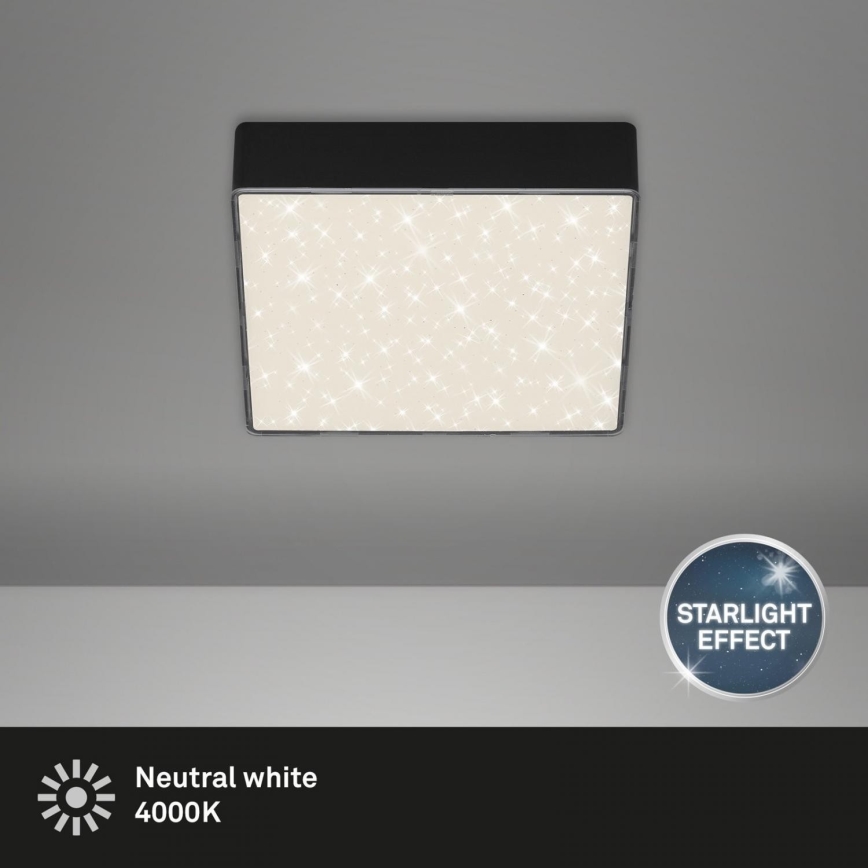Briloner 7076-415 - LED Laevalgusti STAR SKY LED/11W/230V 4000K 15x15 cm must