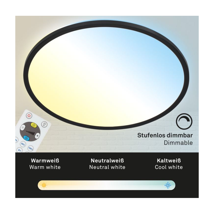 Briloner 7079-015 - LED Hämardatav laevalgusti SLIM LED/18W/230V 2700-6500K + kaugjuhtimispult
