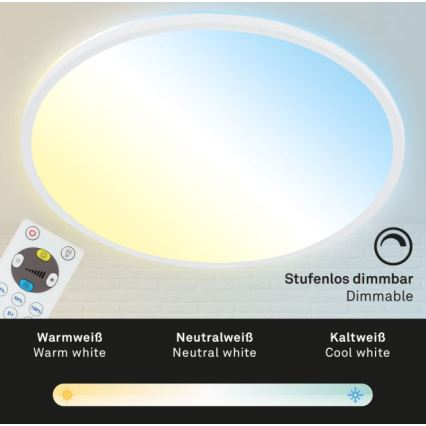 Briloner 7079-016 - LED Hämardatav laevalgusti SLIM LED/18W/230V 2700-6500K + kaugjuhtimispult