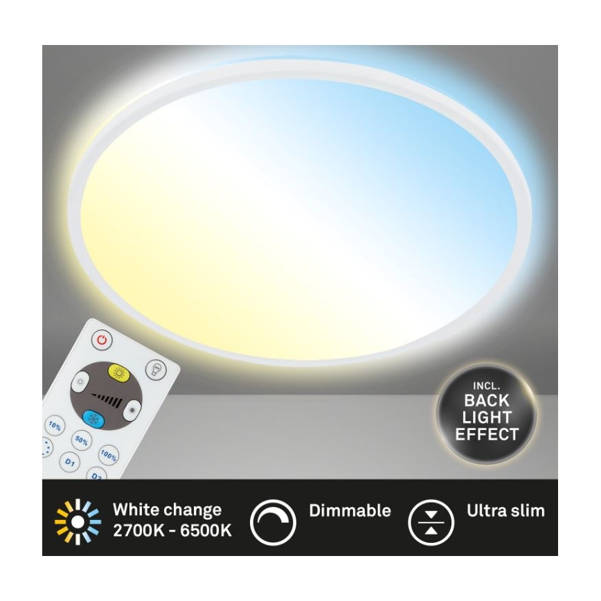 Briloner 7079-016 - LED Hämardatav laevalgusti SLIM LED/18W/230V 2700-6500K + kaugjuhtimispult
